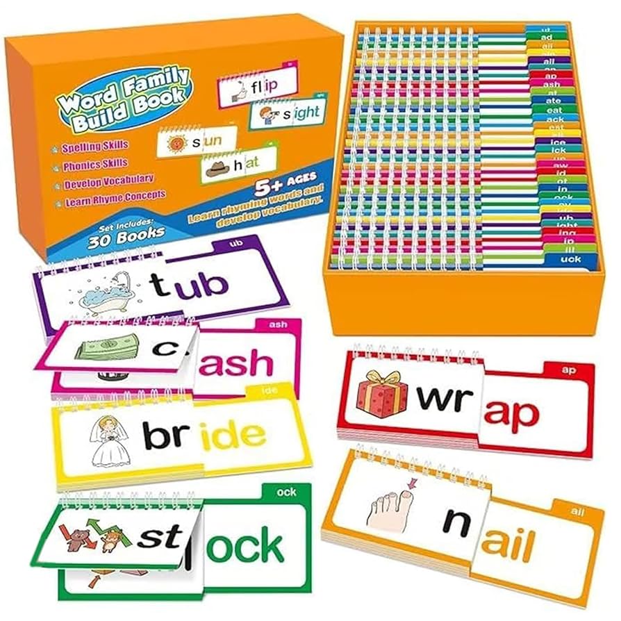 Complete Word Family Learning Set – 30 Interactive Books & Flashcards