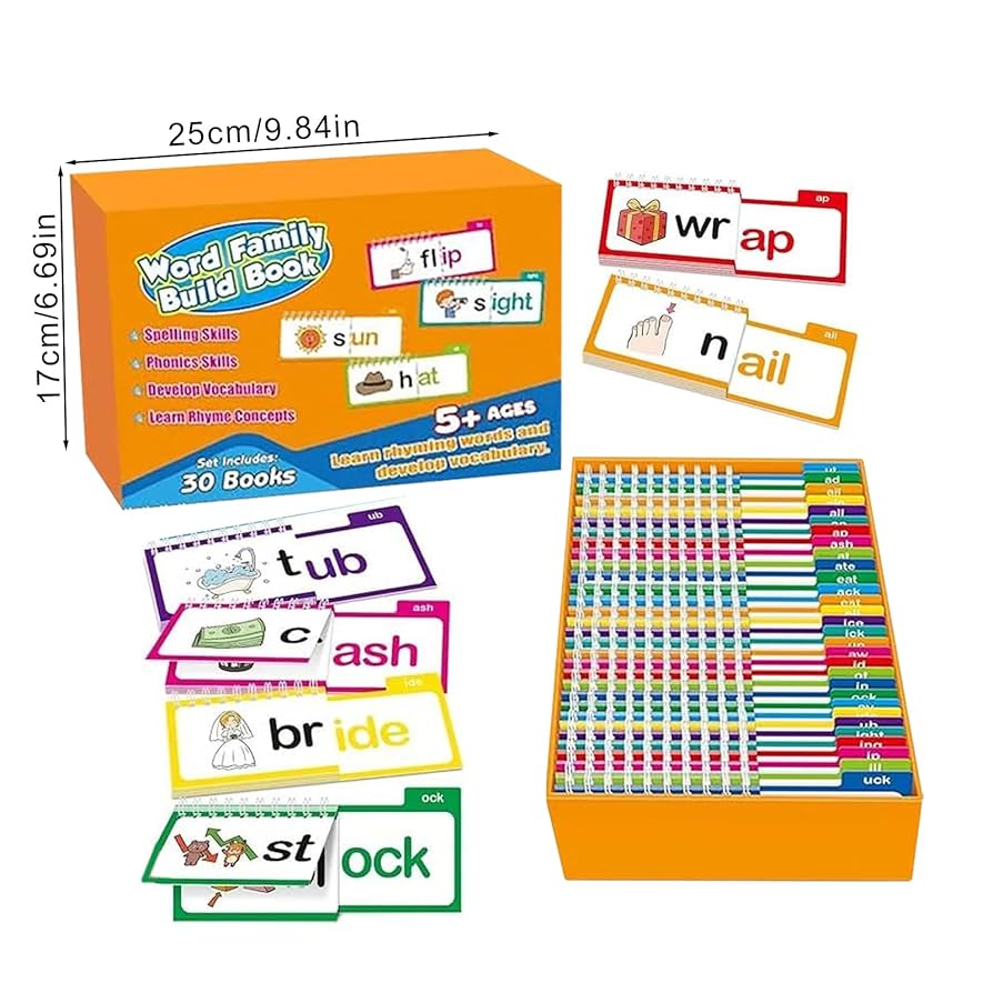 Complete Word Family Learning Set – 30 Interactive Books & Flashcards