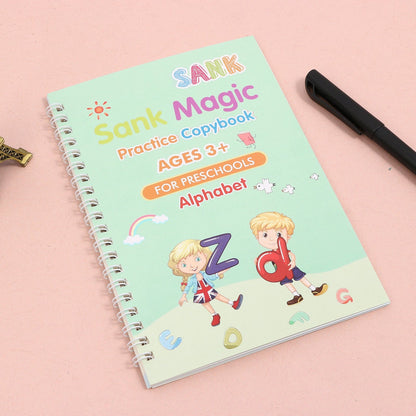 WriteMate Magic Practice Kit – 4 Copybooks + Pen, Grip & 10 Refills